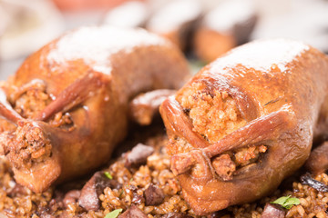 Oriental Roasted Hamam Meal with Mahshy and stuffed food