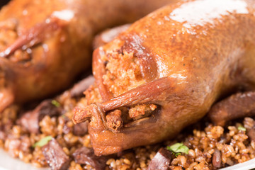 Oriental Roasted Hamam Meal with Mahshy and stuffed food