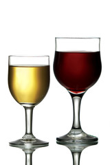 glass of wine isolated on white background