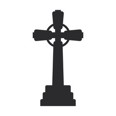 christian cross on white background