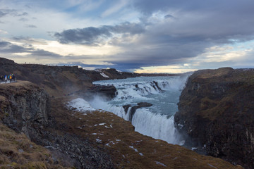 Fototapeta na wymiar The Gullfoss waterfall in Iceland