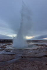 The Geyser Strokkur in Iceland