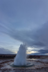 The Geyser Strokkur in Iceland
