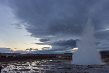 The Geyser Strokkur in Iceland