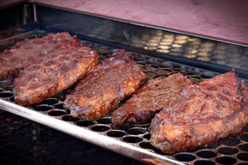 close up of picanha barbecue on the grill