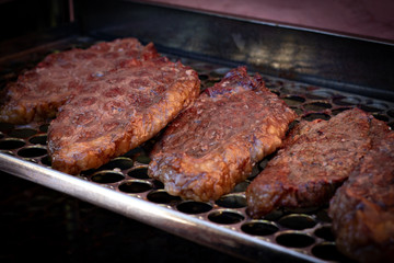 close up of picanha barbecue on the grill