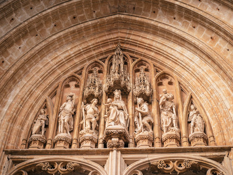 Architectural details of Eglise Notre Dame du Sablon