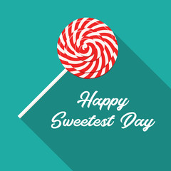 Happy Sweetest day greeting card, poster design. American holiday 19 of October.