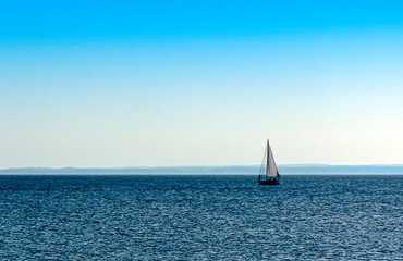 Sailing yacht at Baltic Sea - Hel, Pomerania, Poland