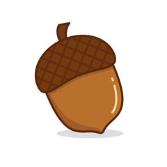 Acorn vector illustration isolated on white background. Acorn clip art © Muhamad