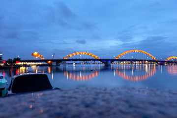 Naklejka premium bridge over the river