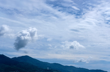 clouds over the mountains