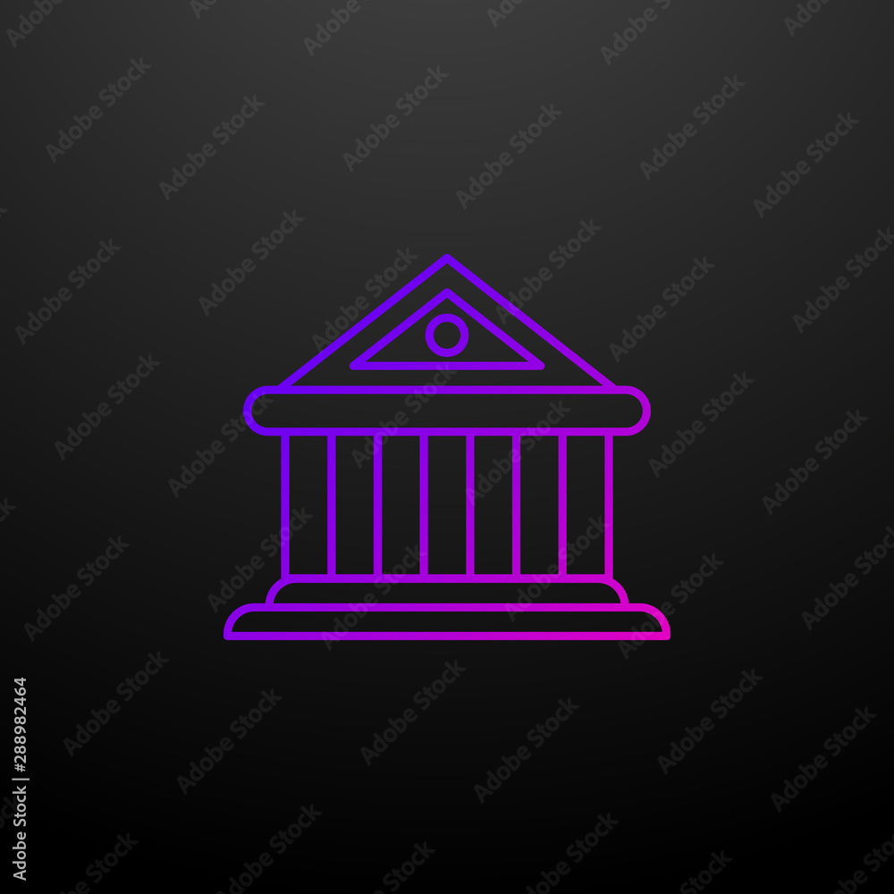 Aufkleber bank building outline nolan icon. elements of banking and finance set. simple icon for websites, web