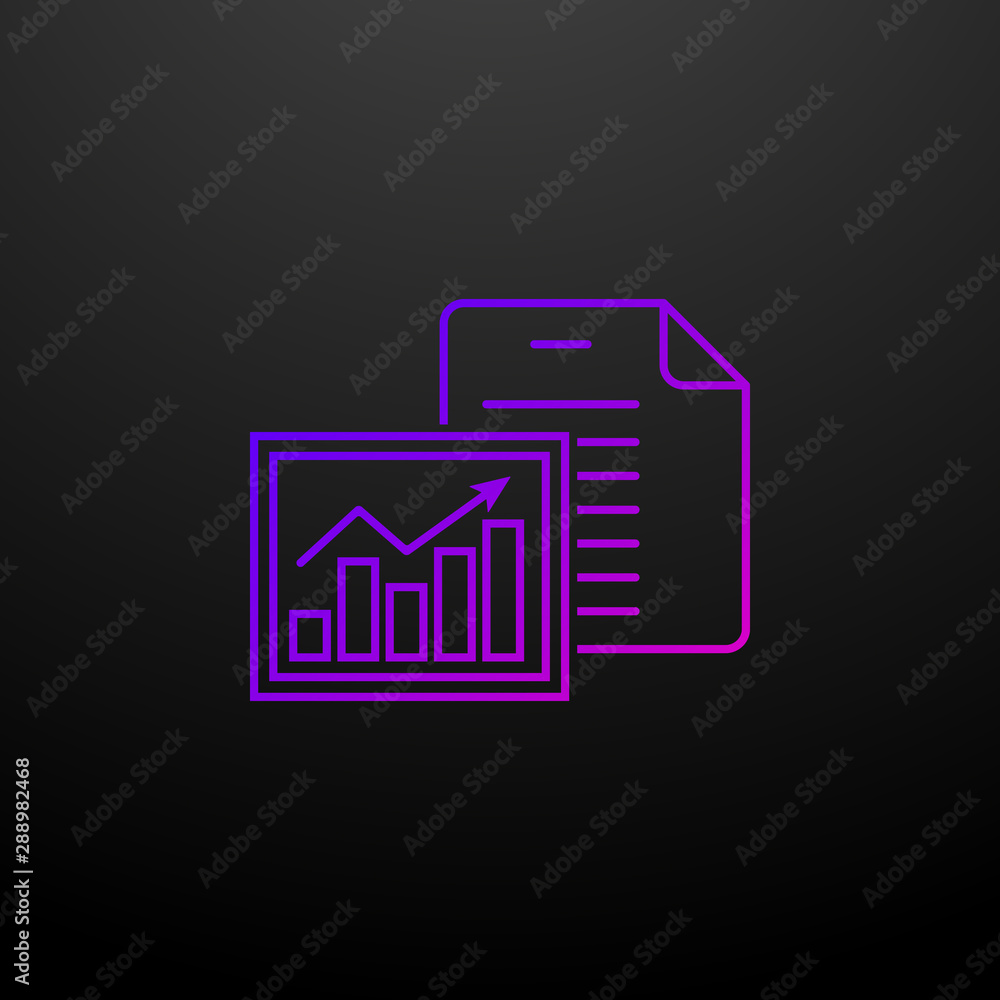 Poster financial report outline nolan icon. elements of banking and finance set. simple icon for websites, 