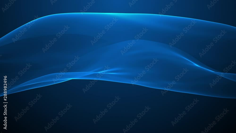 Poster Looped animation. Abstract wavy background in dark blue color with smooth wave. Modern colorful wallpaper. 3d rendering.