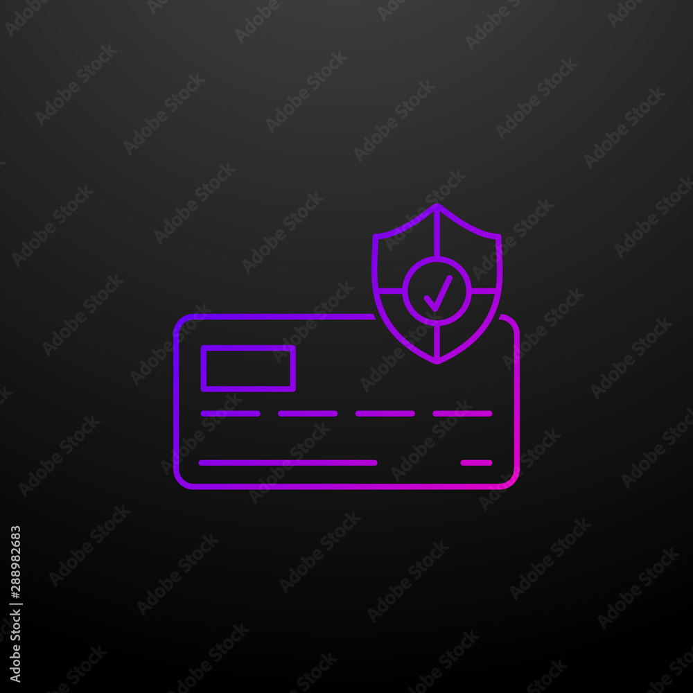 Poster check protection outline nolan icon. elements of banking and finance set. simple icon for websites, 