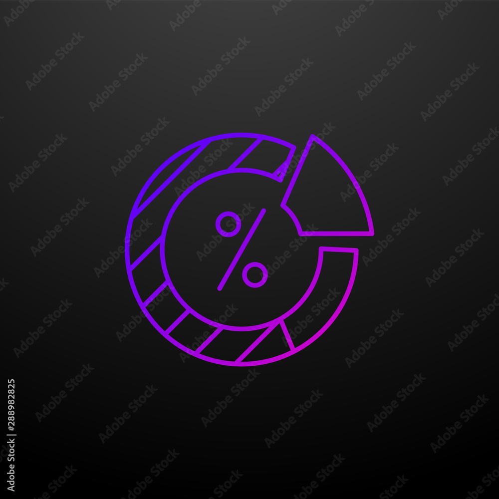 Poster percent pie outline nolan icon. elements of banking and finance set. simple icon for websites, web d