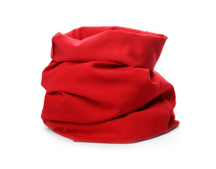 Santa Claus red bag on white background