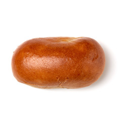 Homemade pasty, Russian stuffed pastry. Pirozhki isolated on white background. Flat lay, top view.