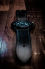 Vintage Watch On Wooden Background