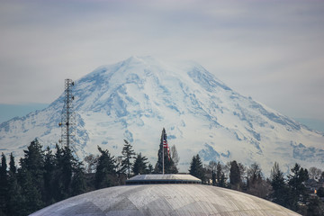Mt. Rainier and Tacoma Dome