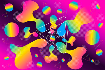 Fototapeta premium violet and pink background with abstract geometric figures with gradients