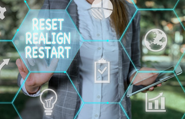 Handwriting text writing Reset Realign Restart. Conceptual photo Life audit will help you put...