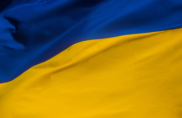 National yellow blue flag of Ukraine