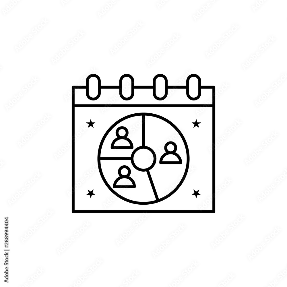 Poster shareholder event management icon. element of event management icon
