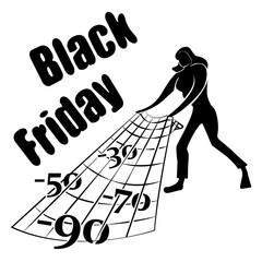 Woman Buyer catches discounts during Black Friday sales. Catch more discounts.