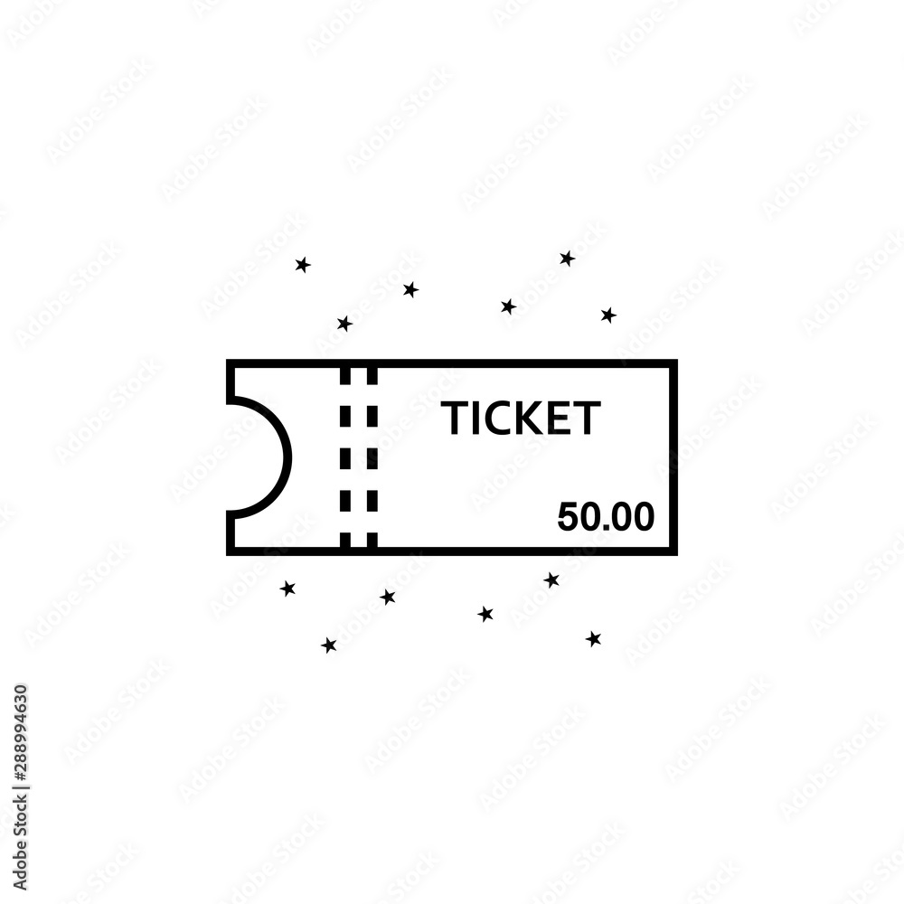 Aufkleber ticket event management icon. element of event management icon