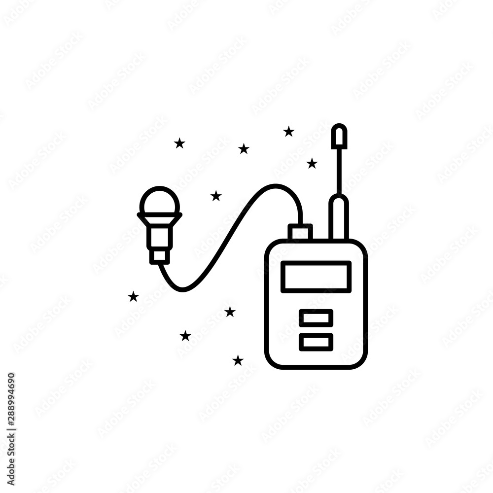 Poster lavalier event management icon. element of event management icon