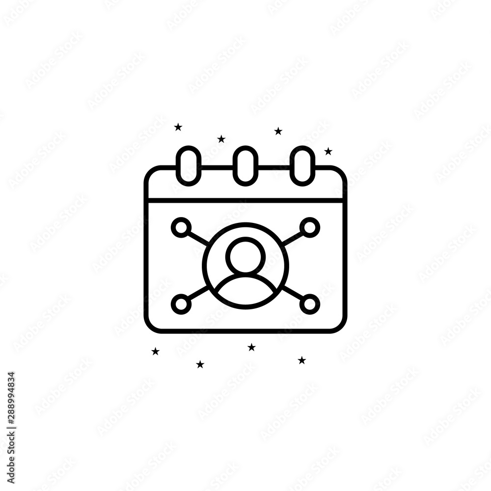 Poster networking event icon. element of event management icon