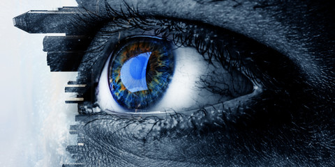 Abstract high tech eye concept