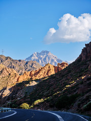 Obraz premium sunset time of human grassland in xinjiang