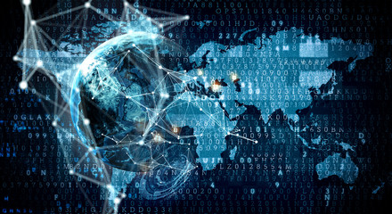 Digital code electronic high tech background