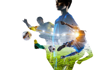 Abstract soccer theme - hottest match moments