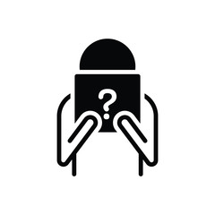 Black solid icon for unknown unnamed