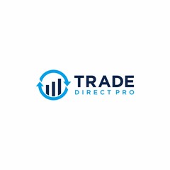 Trading logo with chart element modern design template