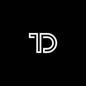 TD Letter Logo Linked Modern Design Template