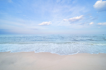 Ocean. Tropical beach with white sand and blue sky