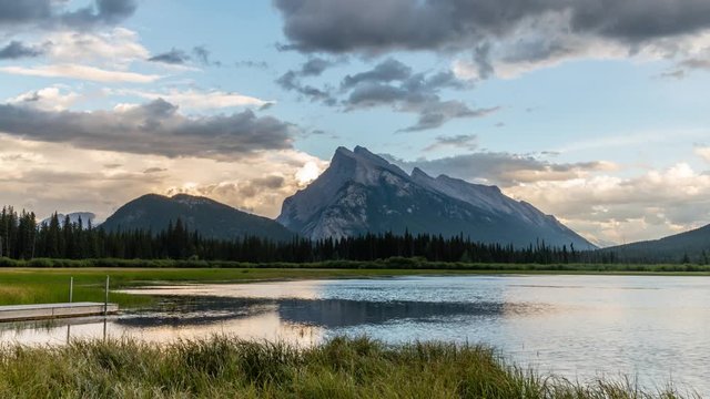 Vermillion Lakes, Timelapse Video, Banff National Park, Canada
