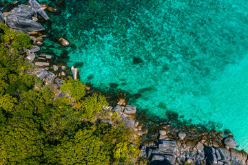 Aerial View of Boulder Island, Myanmar