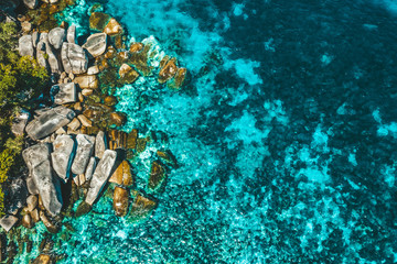 Aerial View of Boulder Island, Myanmar