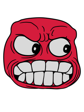 b&ouml;se w&uuml;tend beherrschung verloren zusammen rei&szlig;en sauer ver&auml;rgert stinksauer z&auml;hne knirschen ausrasten wahnsinnig werden durchdrehen comic cartoon clipart gesicht lustig