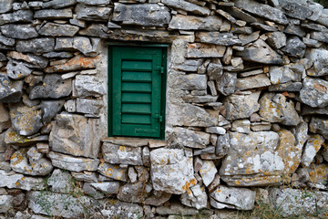 Old stone house from Telascica Nature Park, Croatia