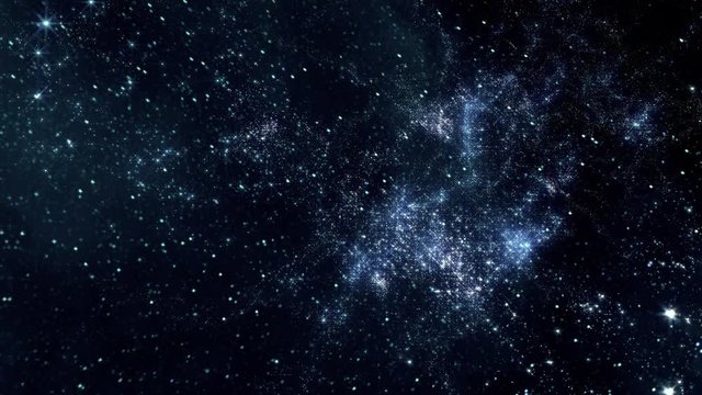 Traveling through star fields in outer space (Loop).