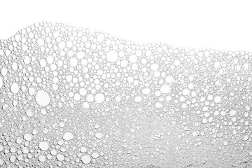 Soap foam on white background, closeup