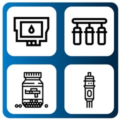 Set of cartridge icons such as Ink cartridge, Water filter, Ammo, Cartridge ,