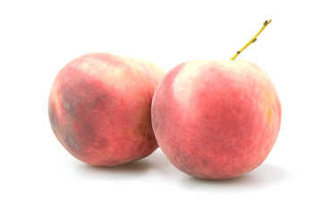 ๋๋Japan White Peach isolate on White Background.